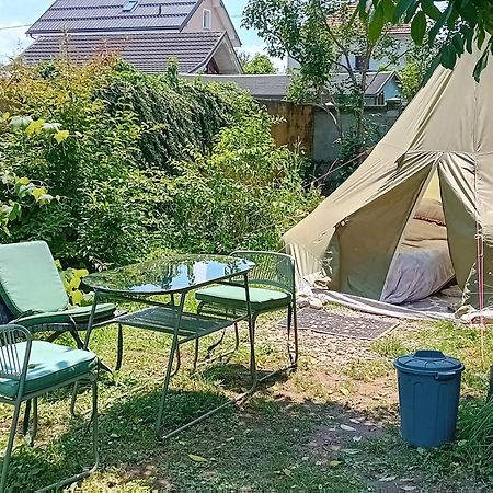 Camping Under The Walnut In Your Own Tent On A Shared Lot And Shared Bathroom Ljubljana Kültér fotó